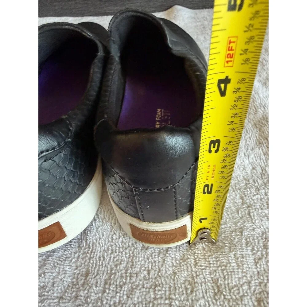 Dr. Scholl's Madison Womens Slip On Sneaker Black Snake Embossed Size 8.5